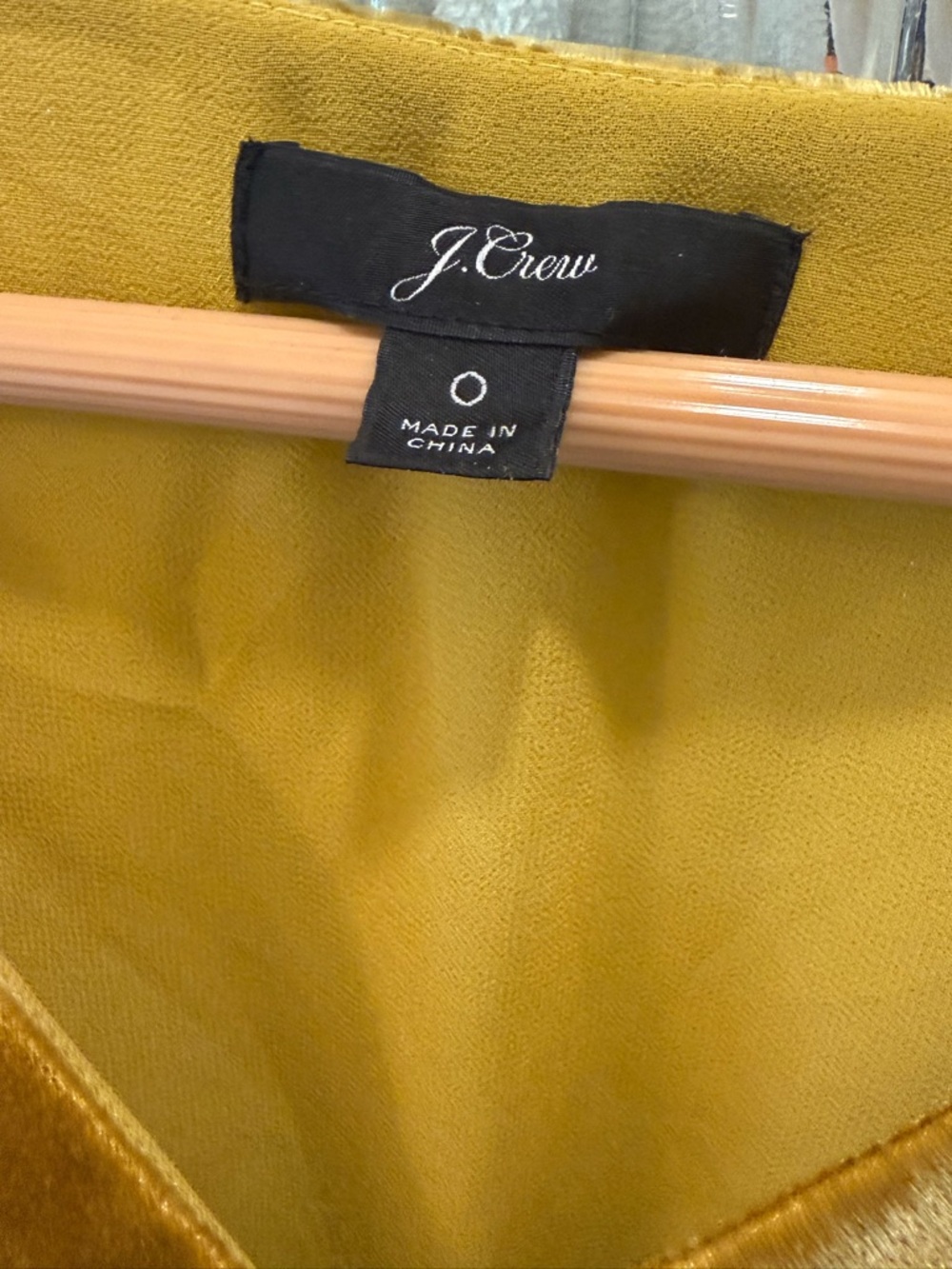 J. Crew Velvet Wrap Blouse in Mustard - Picture 2 of 7